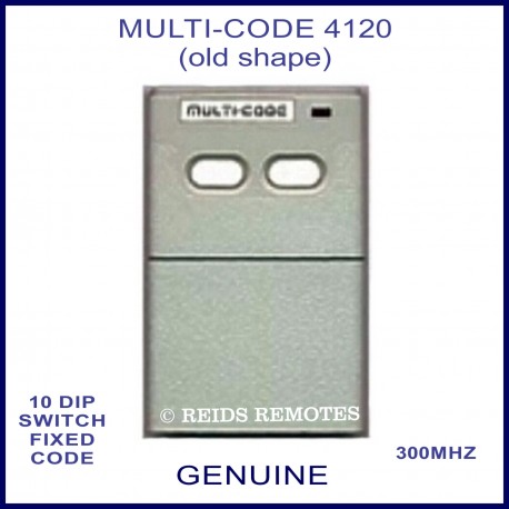MULTI-CODE 4120 OLD shape 2 button 10 dip switch remote
