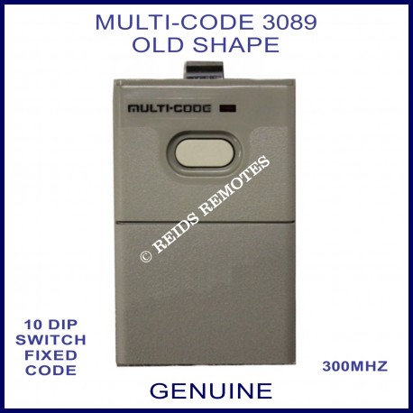 MULTI-CODE 3089 OLD shape 1 button 10 dip switch remote