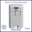 MULTI-CODE 3083 2 button 10 dip switch grey remote