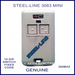 STEEL-LINE 3083 2 button 10 dip switch grey remote