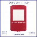 BOSS BHT1 2 white button 310MHZ red garage remote