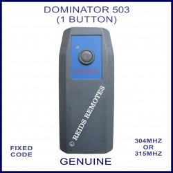 Dominator 503 1 button blue & black 315Mhz remote