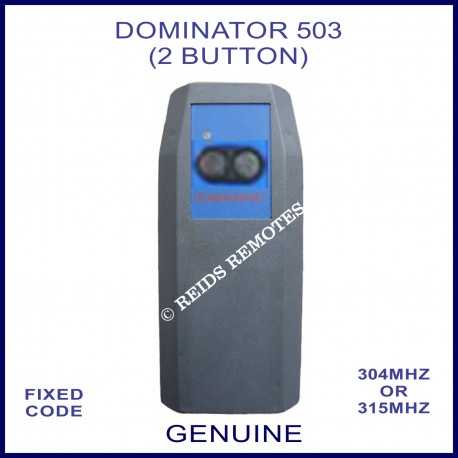 Dominator 503 2 button blue & black 315Mhz remote