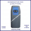 Dominator 503 2 button blue & black 315Mhz remote