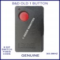 B&D 1 red button 303Mhz 8 dip switch garage remote