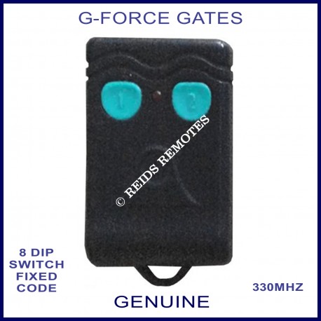 G-FORCE 2 blue button 330Mhz 8 dip switch remote