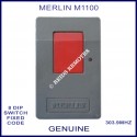 Merlin M1100 1 red button 339.9Mhz 8 dip switch remote