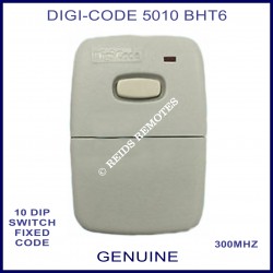 DIGI-CODE 5010 1 button 300Mhz 10 dip switch grey remote