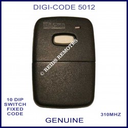 DIGI-CODE 5012 1 button 310Mhz 10 dip switch black remote