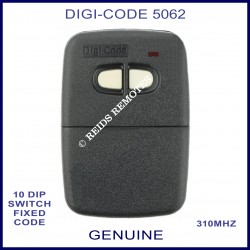 DIGI-CODE 5062 2 button 310Mhz 10 dip switch black remote