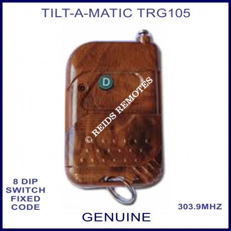 Tilt-A-Matic TRG105 1 button 303Mhz woodgrain remote