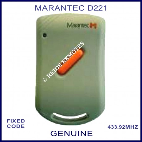 Marantec D221 - 1 red button 433.9Mhz light grey remote