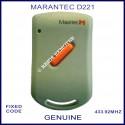 Marantec D221 - 1 red button 433.9Mhz light grey remote