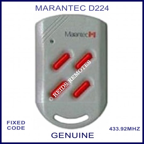 Marantec D224 - 4 red button 433.9Mhz light grey remote