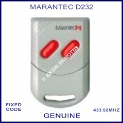 Marantec D232 - 2 red button 433.9Mhz light grey remote