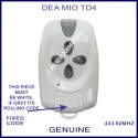 DEA MIO TD4 all white fixed code remote with 4 black buttons