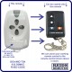 DEA MIO TD4 all white fixed code remote with 4 black buttons