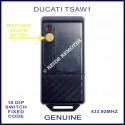 DUCATI TSAW1, 1 yellow button black 433mhz remote