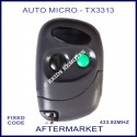 Auto-Micro TX3313, 2 button grey remote - 1 black & 1 green button