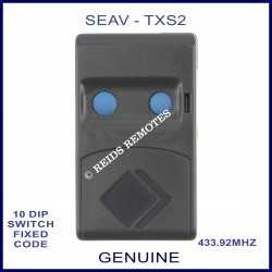 SEAV TXS 2 blue button 433.92Mhz 10 dip switch grey remote