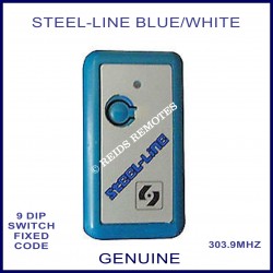 STEEL-LINE OLD blue & white 1 button 303.9mhz fixed remote