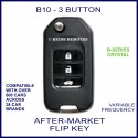 B10 - 3 button black B-Series Crystal transmitter flip-key