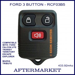 Aftermarket Ford 3 button remote for FALCON Ute, Territory, Escape, Transit