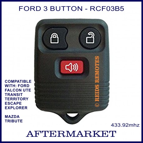 Aftermarket Ford 3 button remote for FALCON Ute, Territory, Escape, Transit