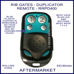 RIB gates duplicator remote with 4 chrome buttons RRPD400