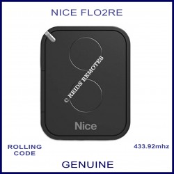 Nice FLO2RE 2 button black garage & gate remote