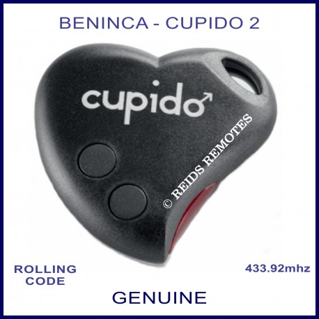 Beninca Cupido 2 genuine 2 button black gate remote