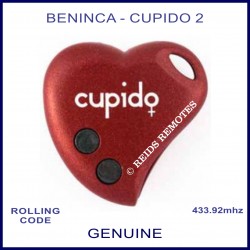Beninca Cupido 2 genuine 2 button red gate remote