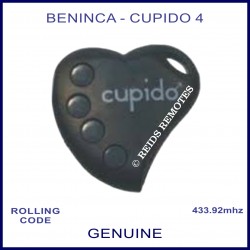 Beninca Cupido 4 heart shaped 4 button black gate remote