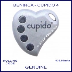 Beninca Cupido 4 heart shaped 4 button silver gate remote