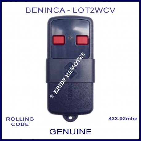 Beninca Lot 2 WCV navy blue gate remote 2 red buttons