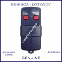 Beninca Lot 2 WCV navy blue gate remote 2 red buttons