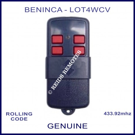 Beninca Lot 4 WCV navy blue gate remote 4 red buttons