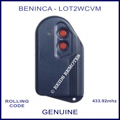 Beninca Lot 2 WCVM navy blue gate remote 2 red buttons
