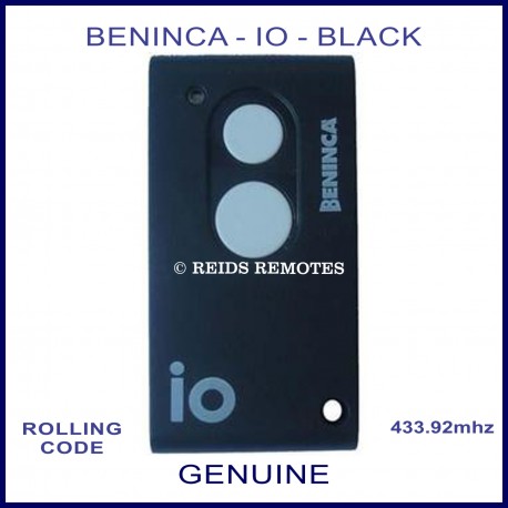 Beninca io genuine 2 button black & white gate remote