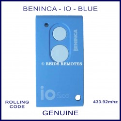 Beninca io genuine 2 button blue & white gate remote