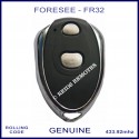 Foresee FR32 2 button black & chrome garage door remote