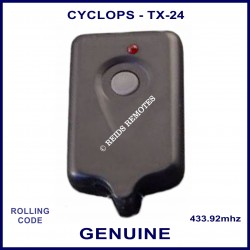 Cyclops TX-24 1 grey button car alarm remote