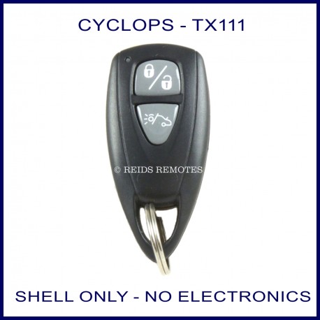 Cyclops TX-111 black 2 button remote replacement shell ONLY