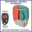 Mitsubishi Magna & Verada 3 button remote button pad only