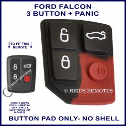 Ford Falcon BA BF 4 button remote BUTTON PAD ONLY