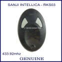 Sanji Intellica RKS03, TX SAN-CH V3 433MHZ 2 grey button oval black car alarm remote