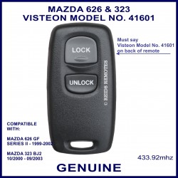 Mazda 626 GF series & 323 BJ2, Visteon 41601 2 button genuine remote control