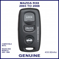 Mazda RX8, 2003 - 2008 3 button genuine remote control