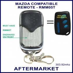 Mazda compatible 4 button chrome remote control RMM05T