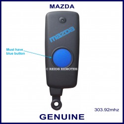 Mazda obsolete 1 blue button black remote control